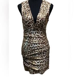 Leopard Shimmer Print Dress/Costume S Copper Shimmer super Stretch